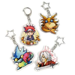 Custom Design Anime Character Print Epoxy Glitter Custom Printing Acrylic Charms