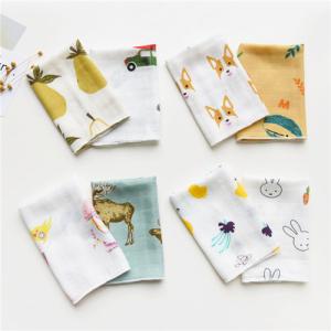 China Cute Animal Pattern Baby Muslin Handkerchief Cloth Custom Printing on sale
