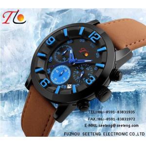 Cheap PU leather strap with alloy case sports watch suitable for climing and skiing for sale