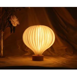 Bedside Real Wood Table Lamp Creative Hot Air Balloon Design Dupont Paper Night