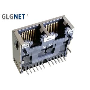 1 Rows Rj45 Multi Connector Tab / Latch Down1G RJ45 1x2 Support PIP Mounting