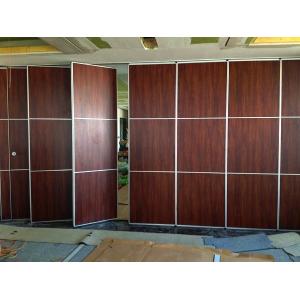 China Acoustic Office Room Dividers , Type 65 Aluminium Sliding Track Wheel Portable Folding Door on sale