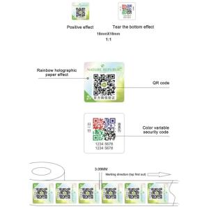 Glossy Security Stickers Customized Offset Printed Vinyl Labels Roll/Sheet Pack