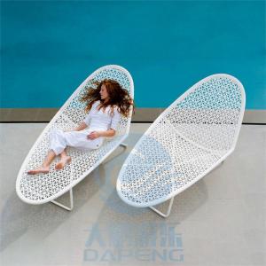 Non Inflatable Swimming Pool Accessories Balcony Leisure White Rattan Bed