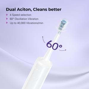 2 IN 1 Long-Lasting Electric Toothbrush For clean teeth can Use 20 days
