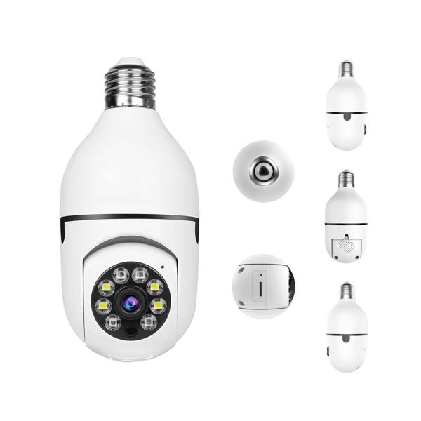 WIFI Bulb Network IP Camera Home E27 Light Bulb Camera HD 4MP With Night Vision