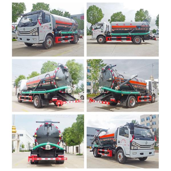 4x2 Chinese Dongfeng 6000 Liters Sewage Suction Truck