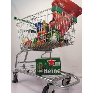 CE 100L Supermarket Grocery Store Shopping Cart Customized Logo And Color