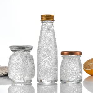 Empty Lotus Shaped Glass Honey Jars Eco Friendly With Screw Lid