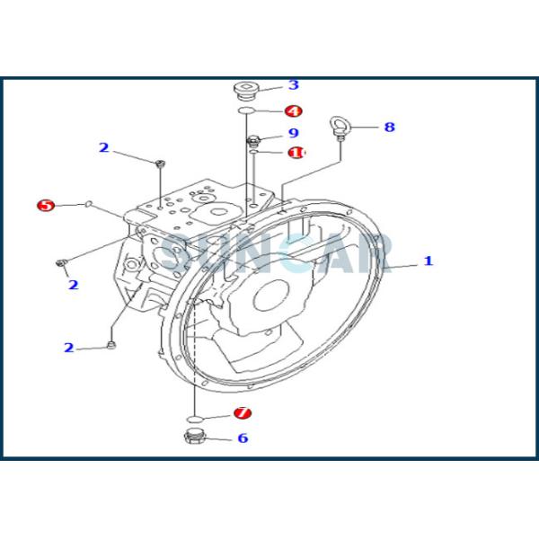 708-2L-00300 70872L00300 Main Pump Seal Kit Fits PC200-7 PC200-8 KOMATSU