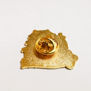 Gold Plating 2D Custom Soft Enamel Pins 1.2mm Thickness With Butterfly Clutch