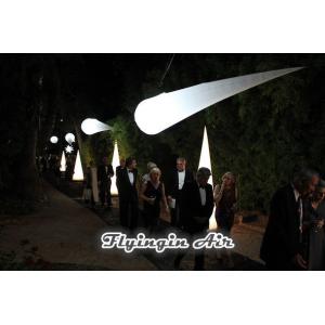 Cheap 3m Hanging Party and Wedding Decoration Inflatable Light Cone for Dinner Night for sale