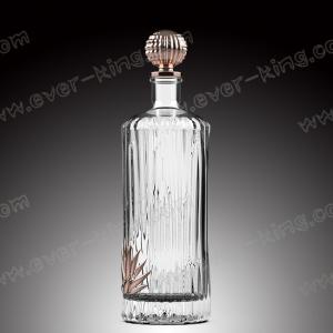 New Design Luxury 700ml Tequila Glass Bottle With Glass Cap