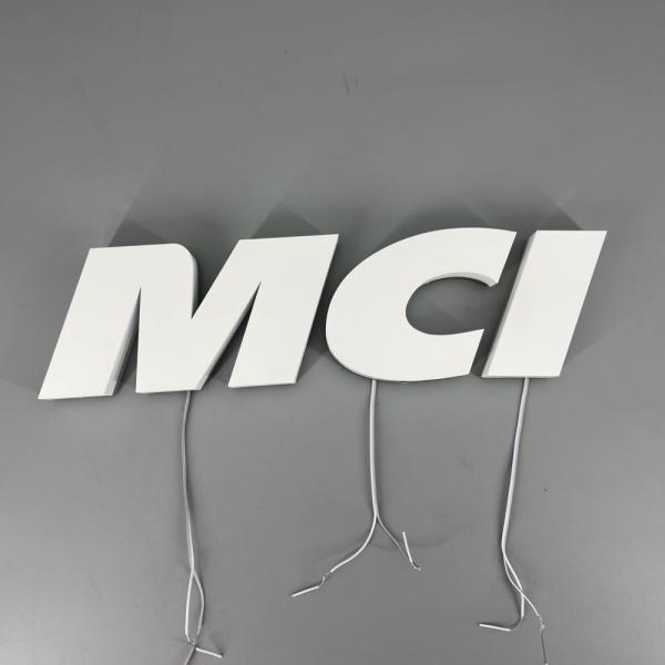 Custom Acrylic White Luminous Words Stainless Steel 3d Luminous Words Sign