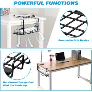 Metal Desk Cord Holder Perfect Solution for Cable Management Under Desk in