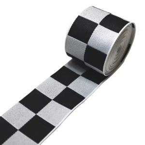 Polyester Jacquard Ribbon Bag Strap Factory Customizable 3.8cm Two-Color Black