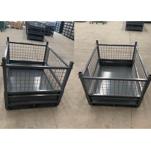 Folding Warehouse Wire Mesh Pallet Cage Industries For Logistics Storage