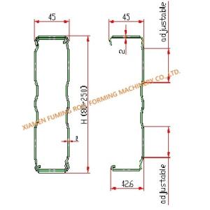 GI Racking Roll Forming Machine 15KW Power PLC Control System