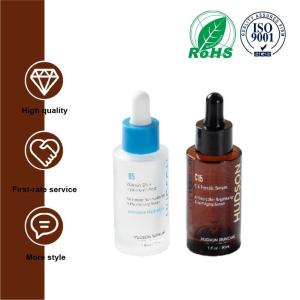 Complementing Blue Cosmetic Dropper Bottles Matte Black Glass Dropper Bottles