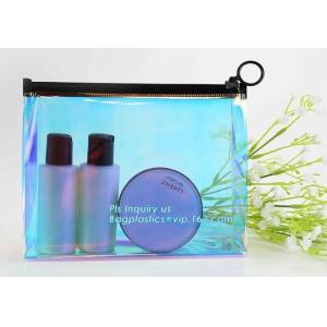 pencil case zipper slider travel cosmet bag, slider zipper clear transparent pvc