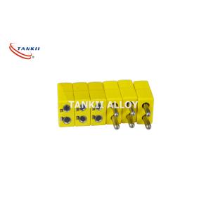 Yellow Colour K Type Thermocouple Connector With Extension Cable For Research