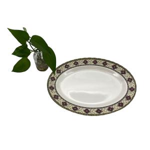 12.5 Restaurant Melamine Soup Plate Oval Shape Non Toxic Durable