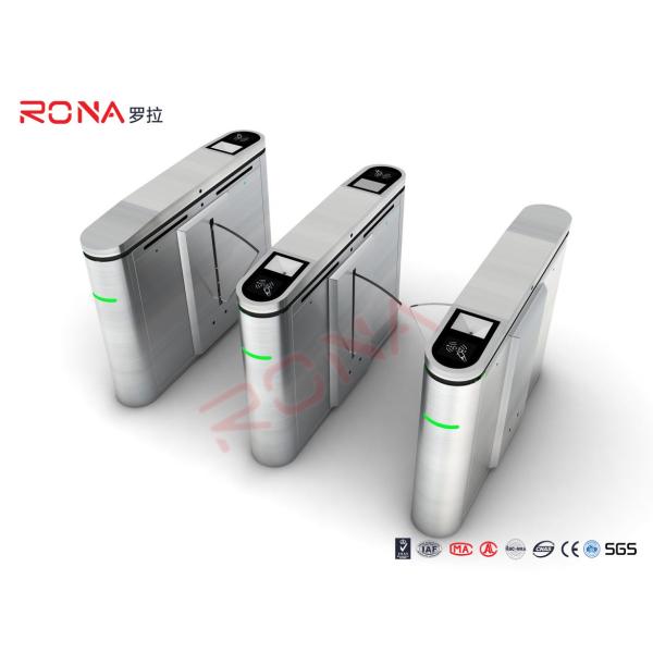 Flap Barrier Gate Fingerprint Reader Turnstile Barrier Gate Acrylic Flap Barrier