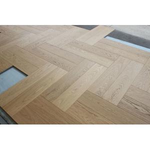 Brushed Matt White Engineered Oak Herringbone Flooring 700x150x11MM