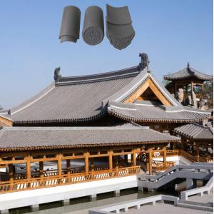 Clay Japanese Roof Tiles Commercial Reconstructing Traditional House Temple