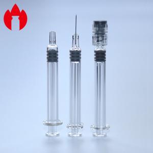 Cheap 1ml Slight Glass Prefilled Syringes Transparent Color For Cosmetics for sale
