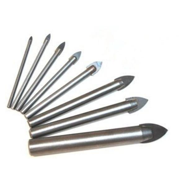 Tile Hole Saw Carbide Drill Bits Spear Point Tip High Concentration With Long