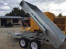 Cheap 10x6 Hot Dipped Galvanized Hydraulic Tipper Trailer 2000Kg With Mudflaps for sale