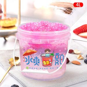 Water Bucket 500ml 1L 2L Plastic Pail With Lid For Water Yogurt Cookie Food