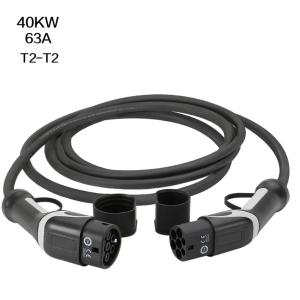 Type 2 To Type 2 Customized Model 3 EV Charging Chargers TPU Cable 63A 3 Phase