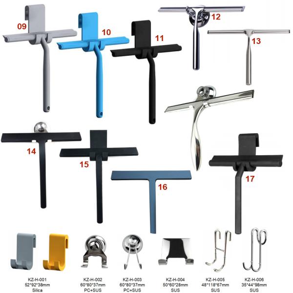 Factory price deluxe stainless steel shower wiper tile squeegee