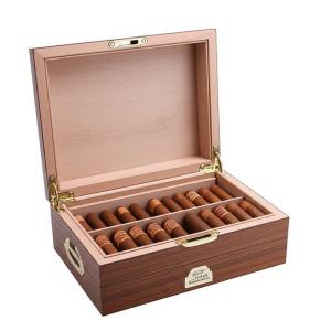 Customized High End Single Layer Cigar Humidor Box Silk Screen Printing Logo