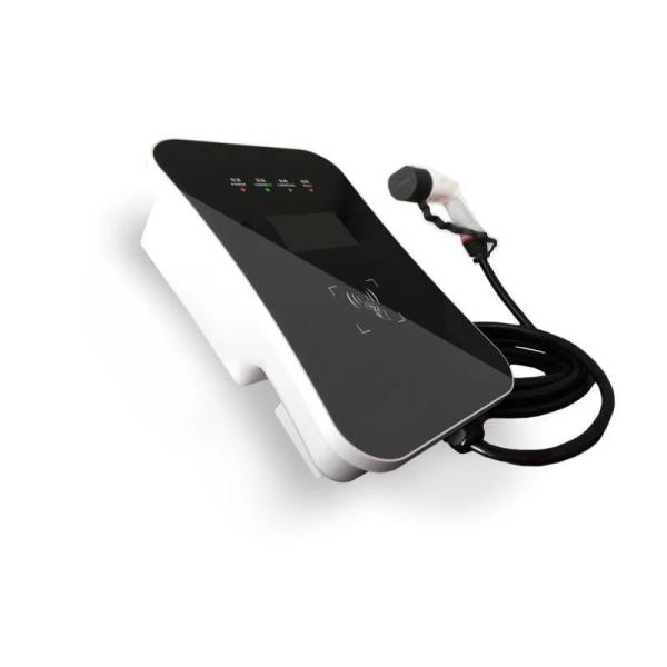 J1772 Wallbox Level 2 Smart Charger 1-3 Phase 7kw With Electric Car