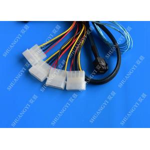 Internal Mini SAS SFF-8643 to (4) 29pin SFF-8482 connectors with SATA Power ,1M