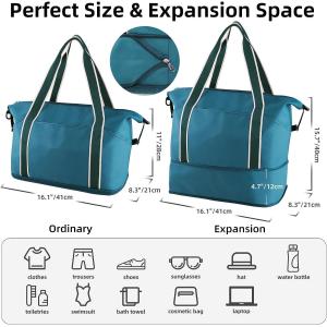 Foldable Waterproof Weekender Overnight Carry On Gym Luggage Custom Travel Bag