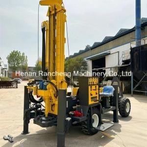 The RCF220W Wheel-type Trailer DTH Water Well Drilling Rig Powered By 65KW Engine