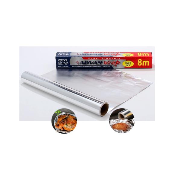 Quality 8011 Laminated Roll Aluminum Foil Paper for Hamburger Wrapping Silver Cake Board wholesale