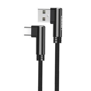Wholesale Nylon Type C To USB 2.0 Type C Cable 90 Degree Angle USB C Cable Fast