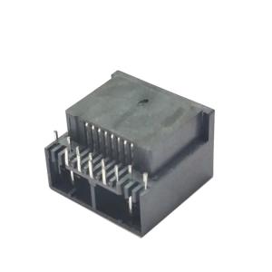 China Rj45 8p8c Connector Pcb Jack Leds Apptional Sink Plate Type Rj45 8pin Connector on sale