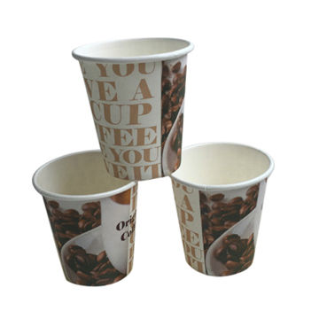 7 OZ Hot Paper Cups Raw Paper Material , Takeaway Coffee Cup