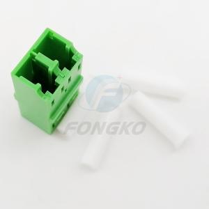 Flangeless LC / APC Duplex Fiber Optic Adapter With Plastic Buckle