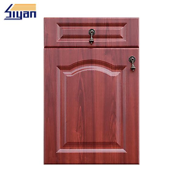 Quality Customized Kitchen Classics Cabinet Doors Cnc Carved With Red Wood Grain Color wholesale