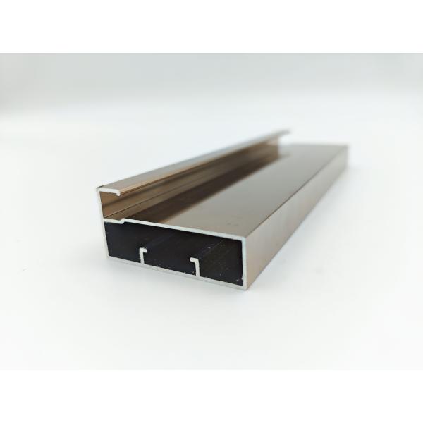 6063 T5 Aluminum Frame Extrusion Profiles , Waterproof Champagne Aluminium