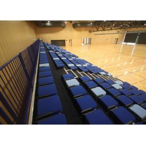 China Foldable Retractable Gymnasium Bleachers Fabric Upholstery For Sport Institutes on sale