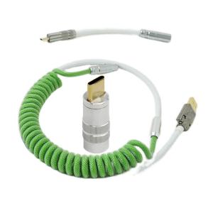 Sectional Type USB 3.1 C Charge Cable Mechanical Keyboard Coiled Data Charger