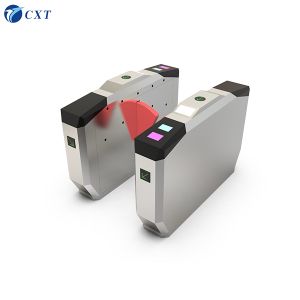 Cheap QR Code Flap Barrier Gate with DC Brushed Motor and Automatic Reset for Secure Access Control for sale